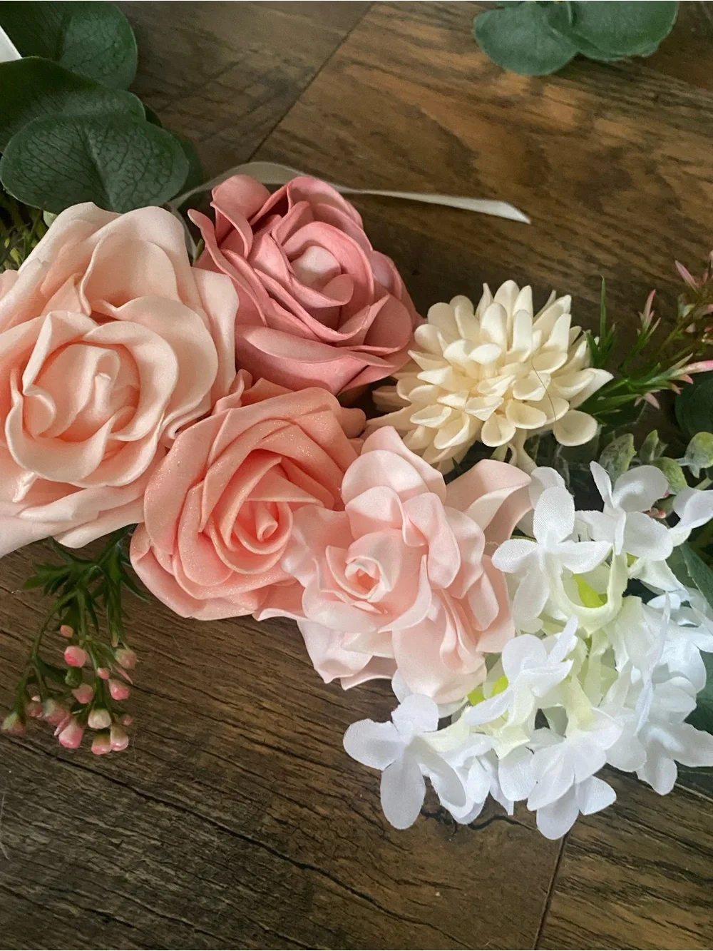 Ling’s Moment pink and white wedding garland-2 pieces